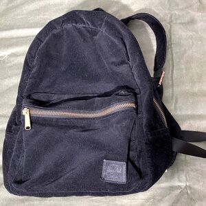 Herschel Supply co backpack corduroy black like new OSP